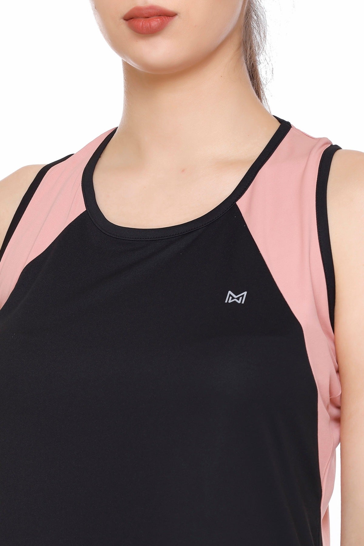 White Moon Women's Dry Fit Polyester Sleeveless T-Shirt (Black)