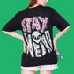 WILD DREAMS Half Sleeve Printed Oversized Drop Shoulder Gym Sports Casual T-Shirt for Women/Girl