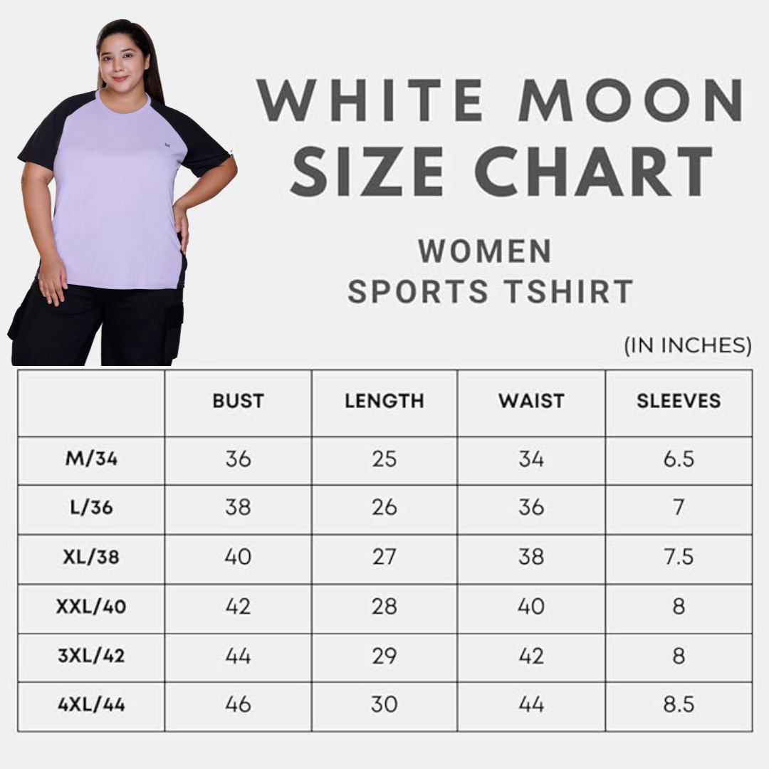 White Moon Women Plus Size Gym T-Shirt (A.Force)