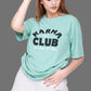 WILD DREAMS Half Sleeve Printed Oversized  Sports Casual T-Shirt for Women/Girl