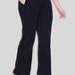 White Moon  Women Solid Black Bootcut Track Pants