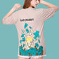 WILD DREAMS Half Sleeve Printed Oversized  Sports Casual T-Shirt for Women/Girl