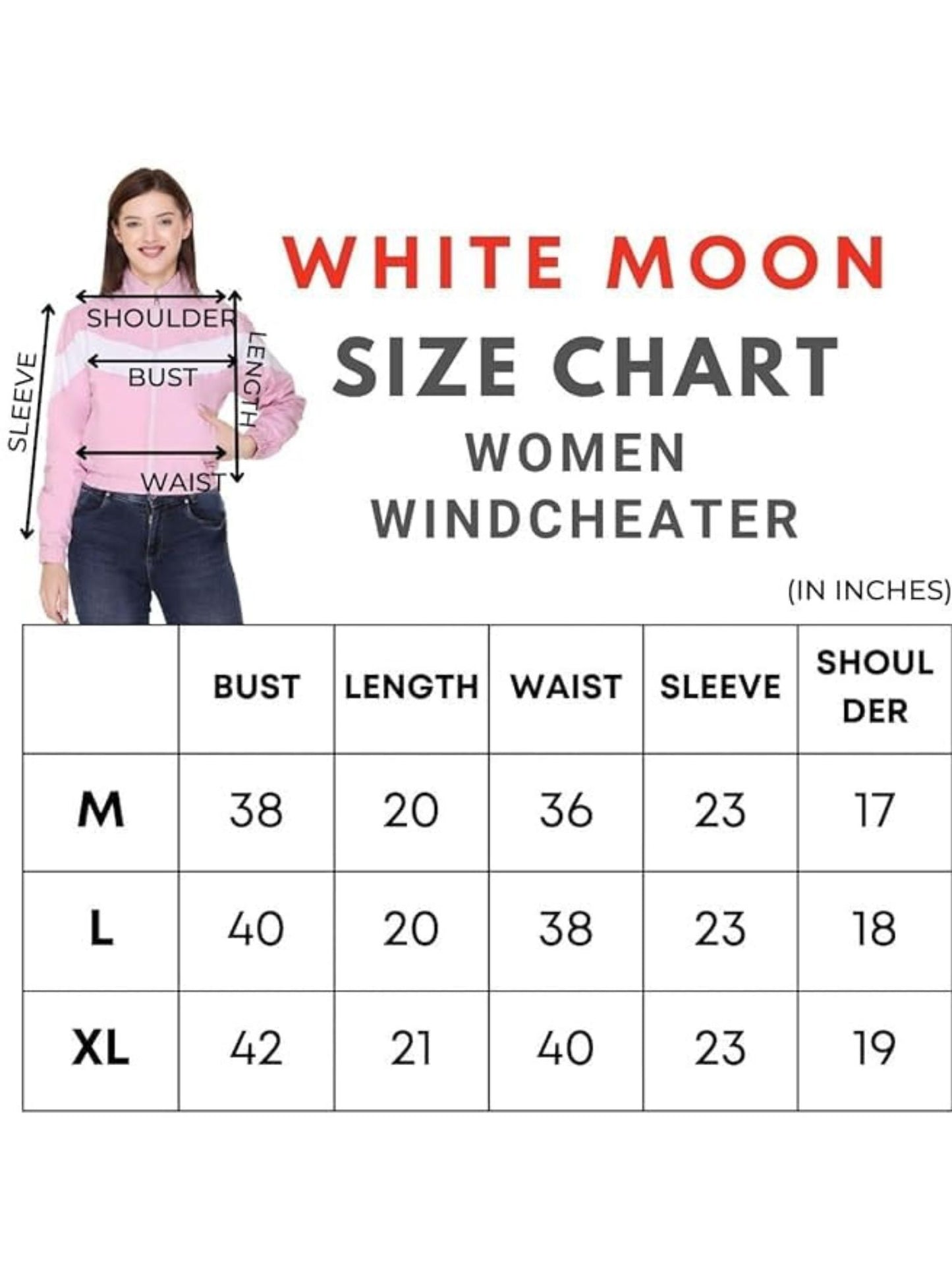 White Moon Women Sky Windcheater Jackets