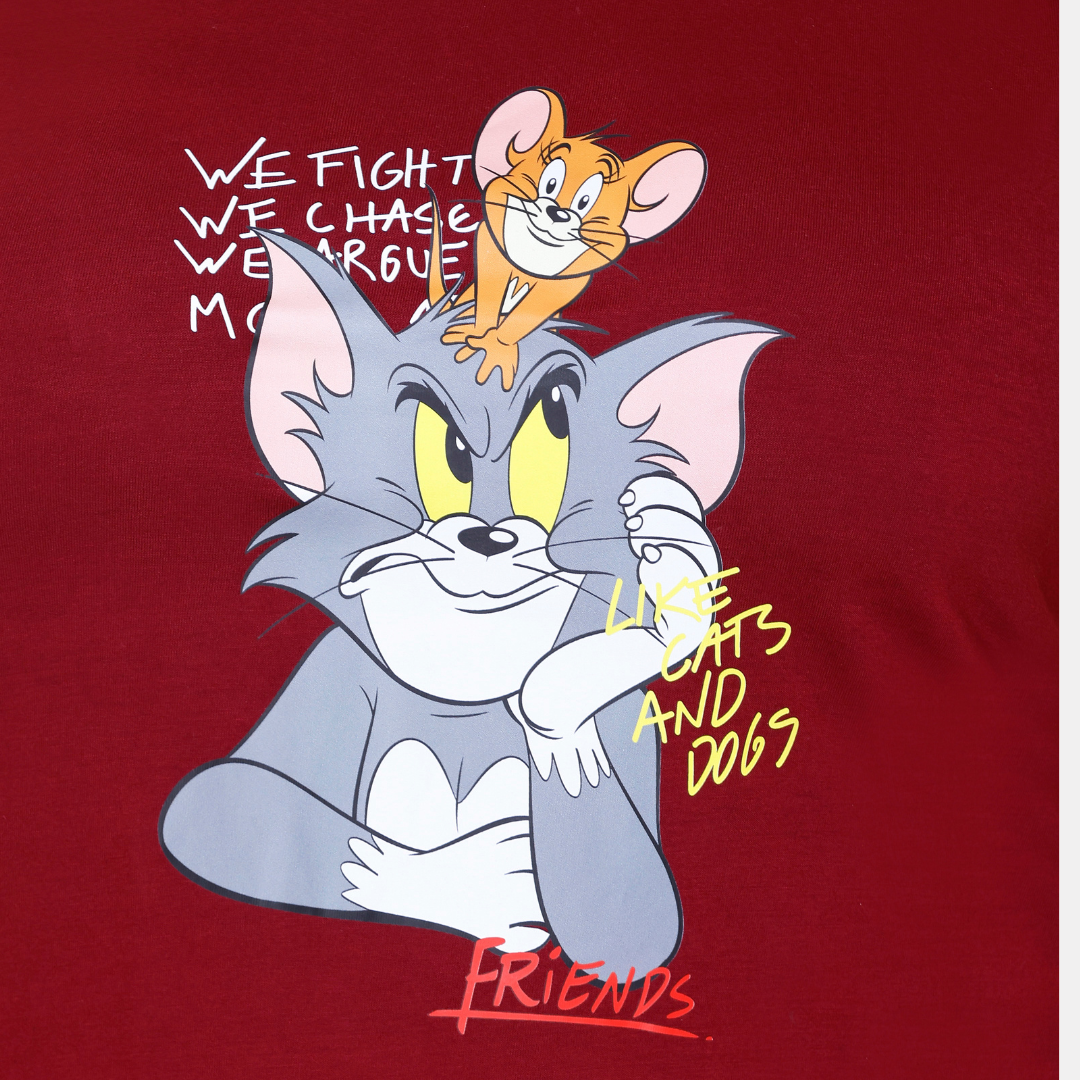 White Moon Plus Size Nighty for Women (Maroon)