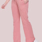 White Moon Women Solid Peach Color Bootcut Track Pants