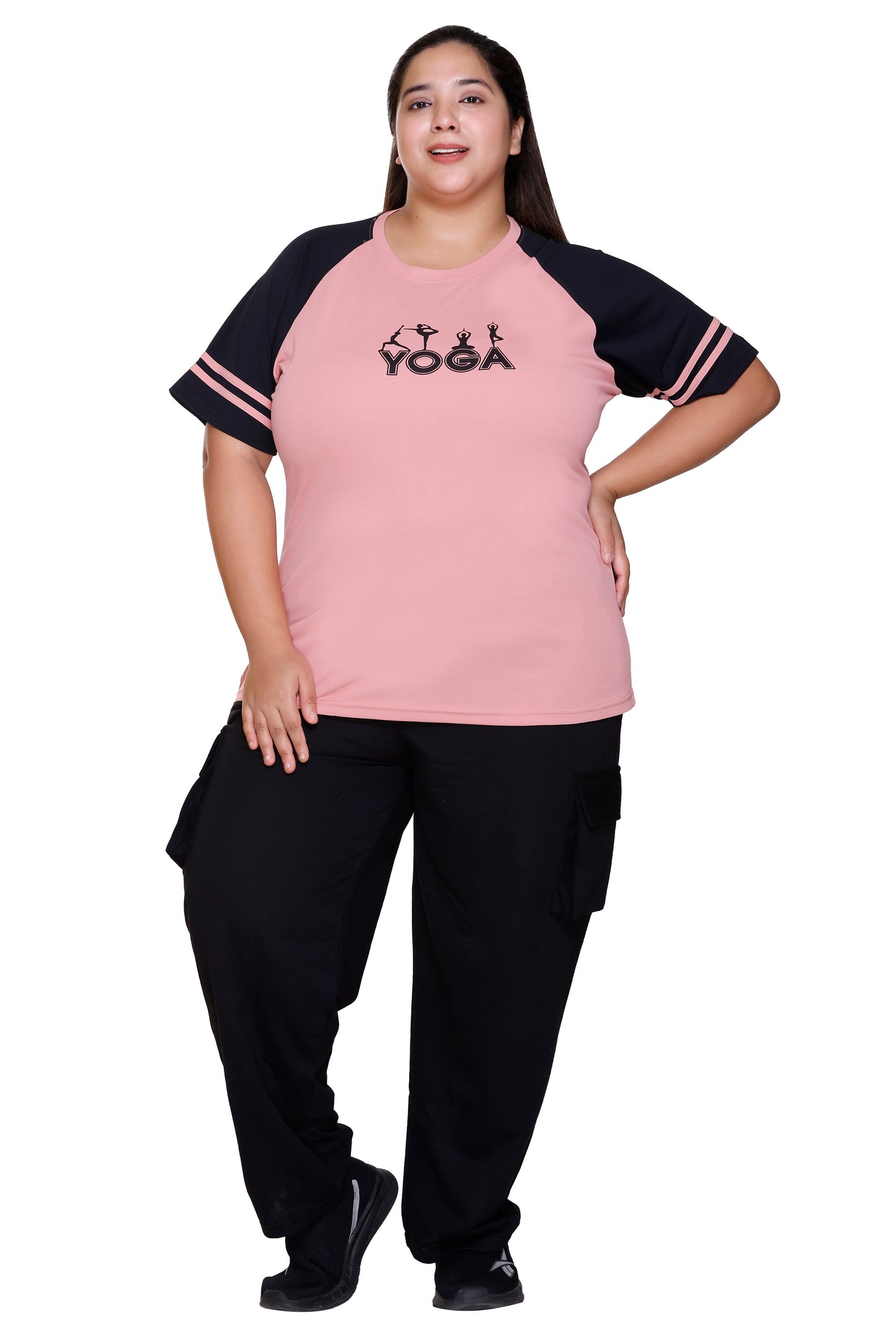 White Moon Women Plus Size Gym T-Shirt.