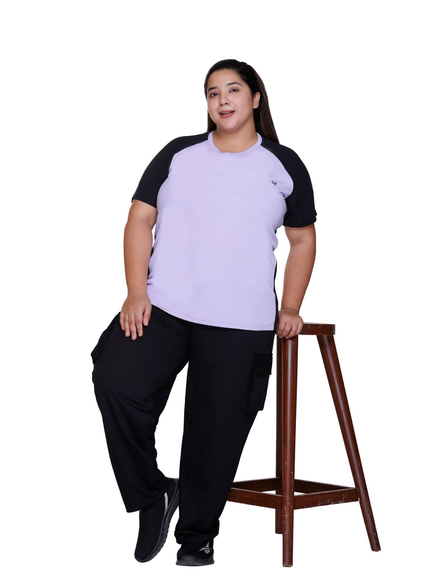 White Moon Women Plus Size Gym T-Shirt (Move).
