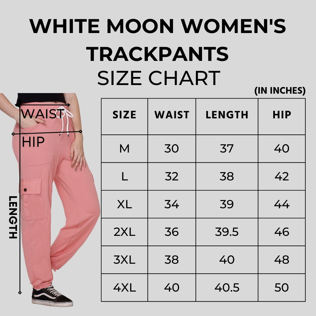 White Moon Women's Cotton Regular Fit Mid Rise Cargo Gym Joggers (Onion)