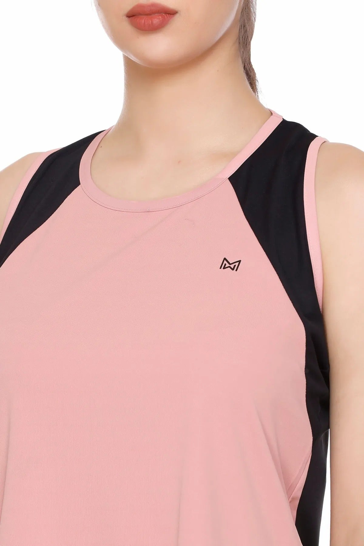 White Moon Women's Dry Fit Polyester Sleeveless T-Shirt (Pink)