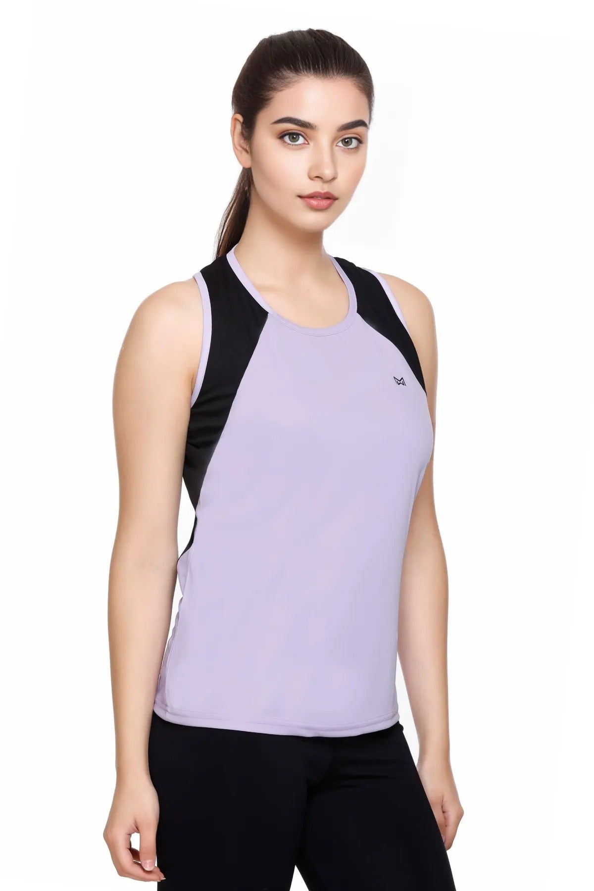 White Moon Women's Dry Fit Polyester Sleeveless T-Shirt (Move)