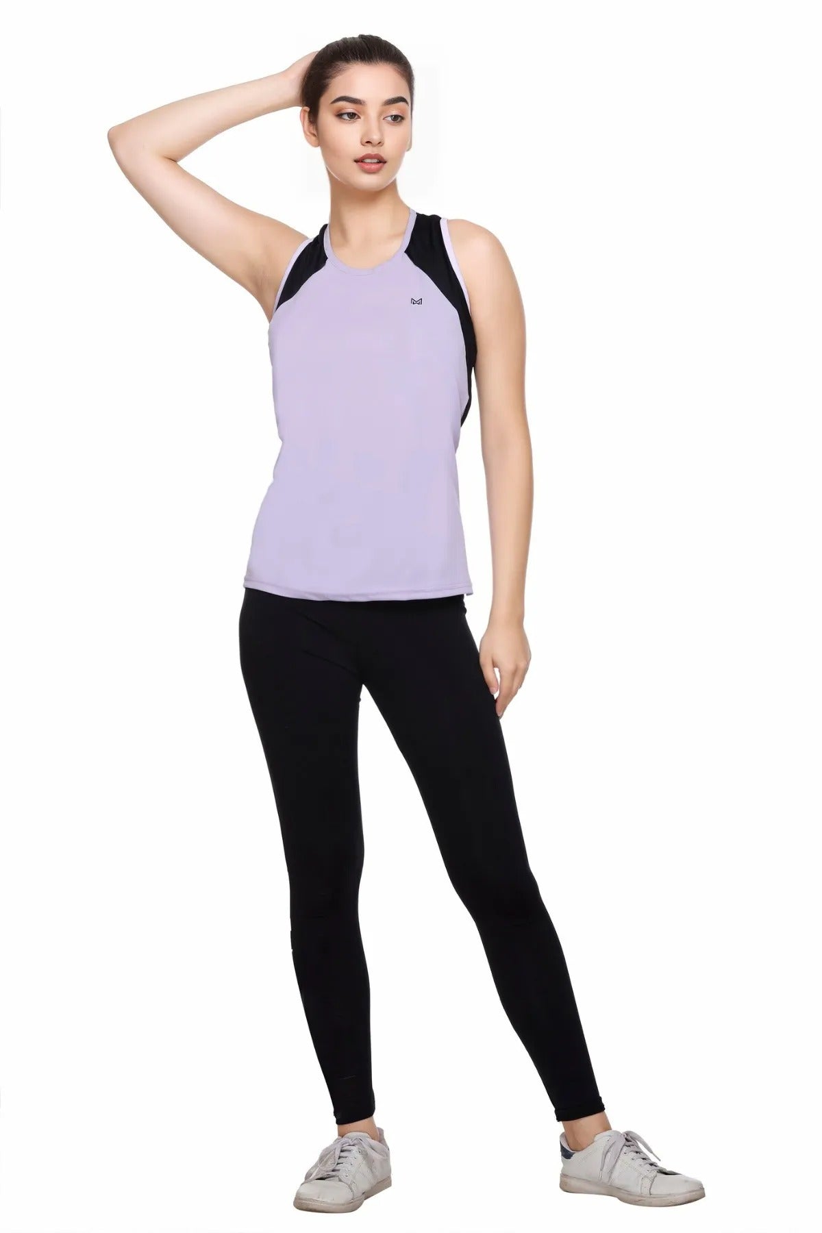 White Moon Women's Dry Fit Polyester Sleeveless T-Shirt (Move)