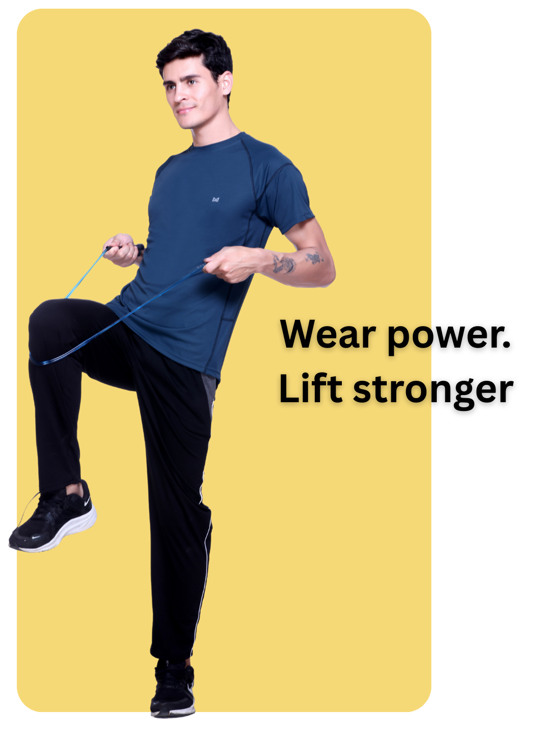 White Moon Gym T Shirt for Men Workout (Airforce)