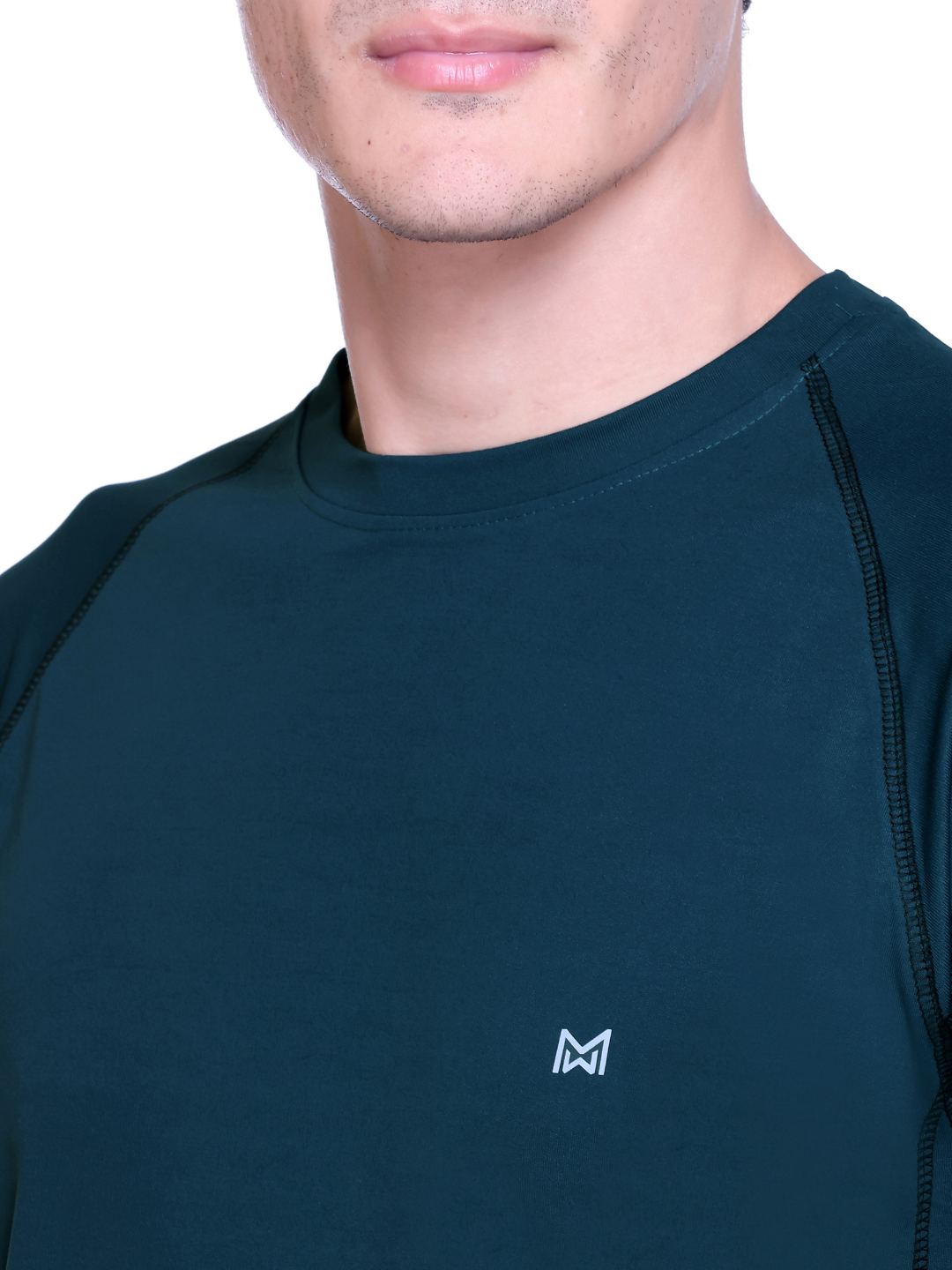 White Moon Gym T Shirt for Men Workout (CGreen)