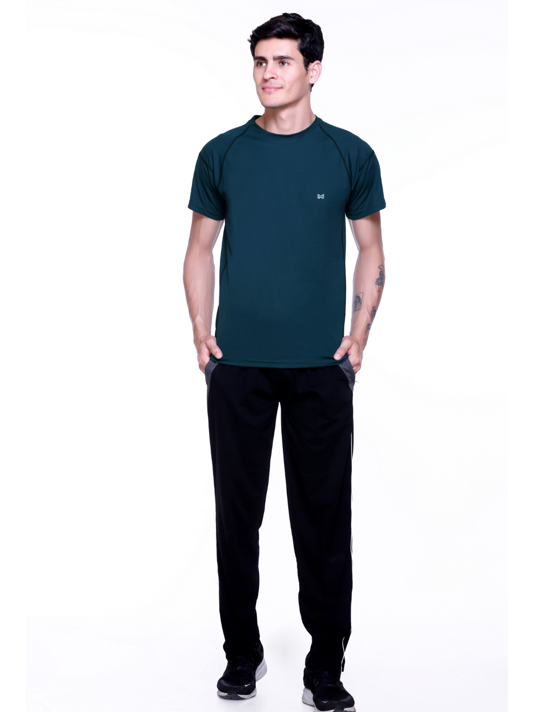 White Moon Gym T Shirt for Men Workout (CGreen)