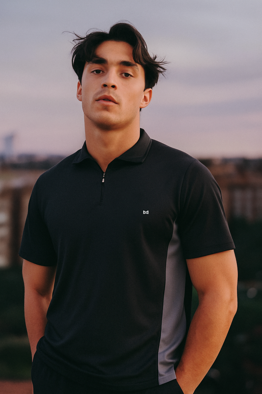 White Moon Gym T Shirt for Men Workout - Running, Dryfit Tshirt for Men (Black)