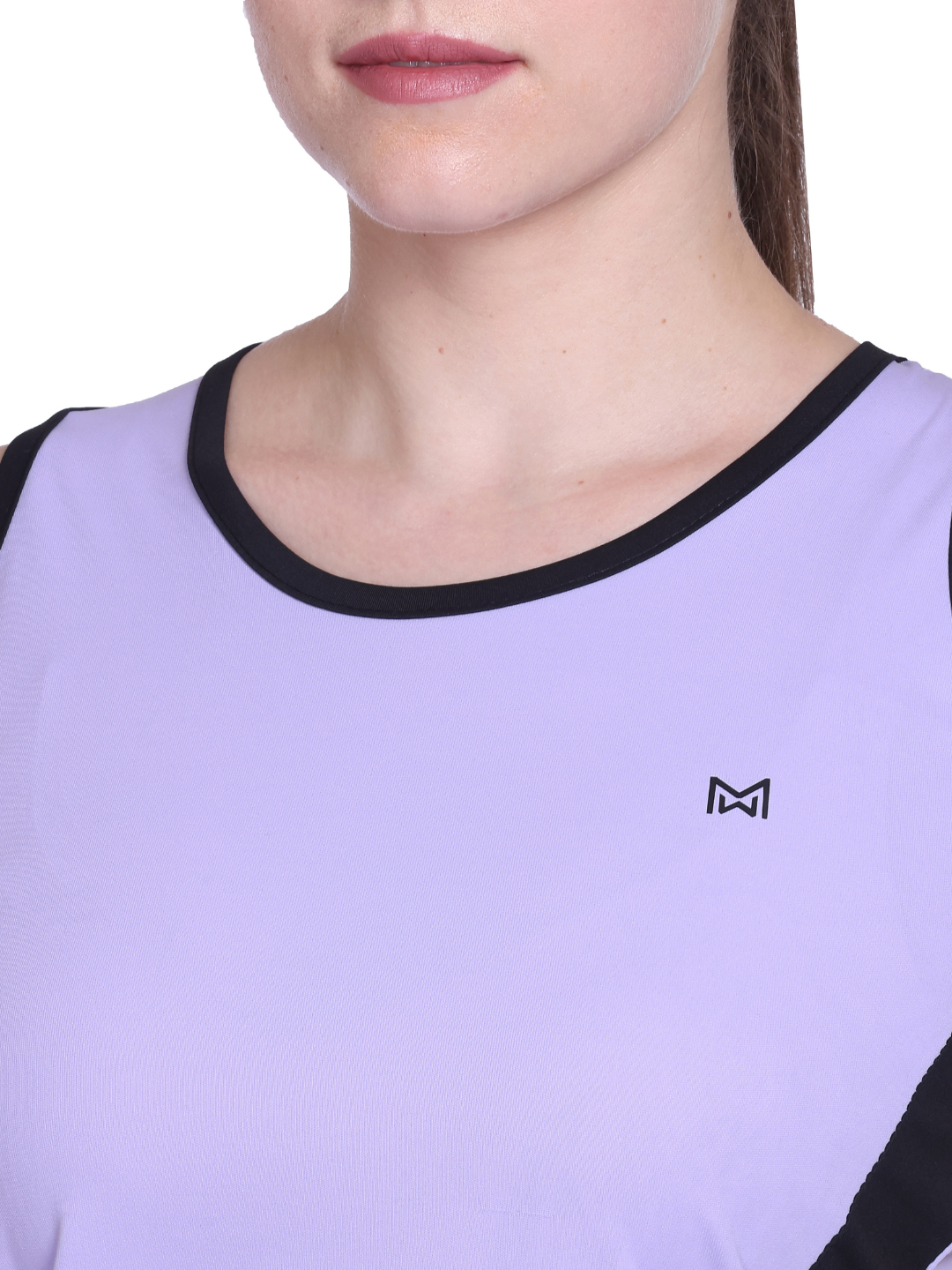 White Moon, Sleeveless Gym T Shirt for Women Workout (Lavender)