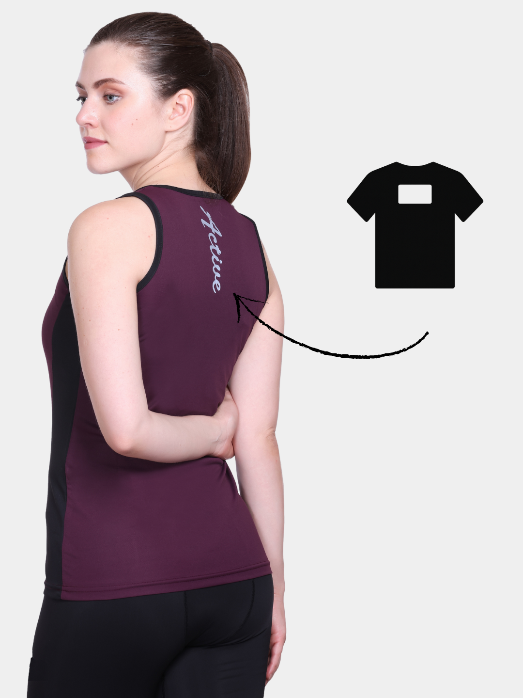 White Moon, Sleeveless Gym T Shirt for Women Workout (Maroon)