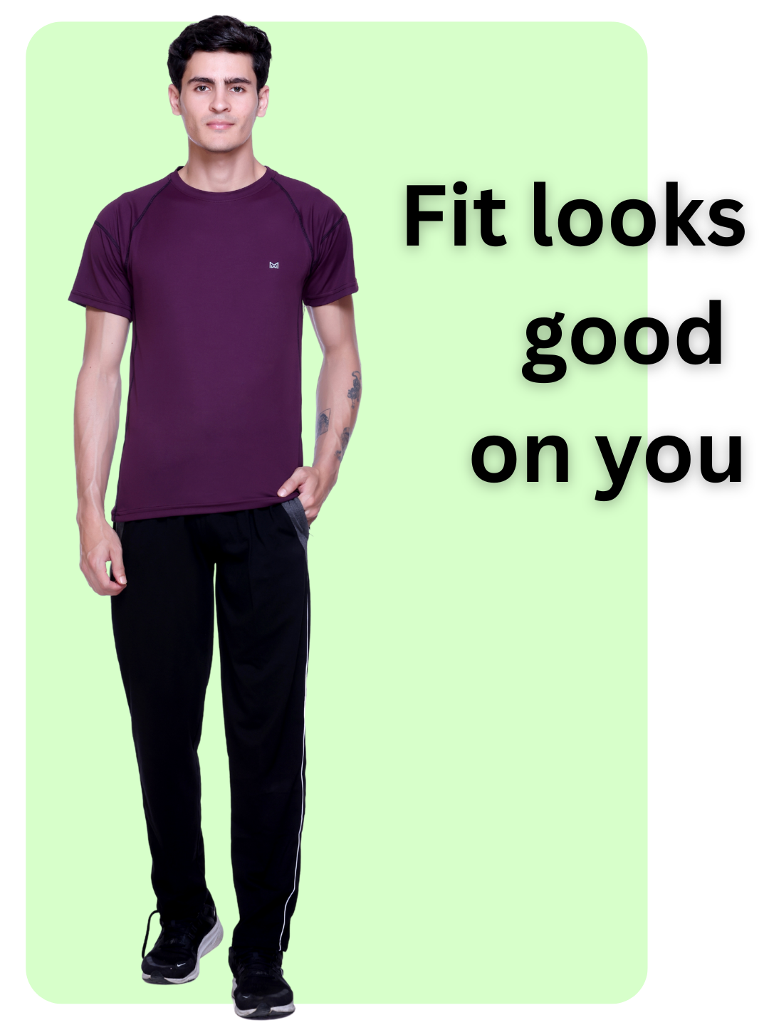 White Moon Gym T Shirt for Men Workout (Maroon)