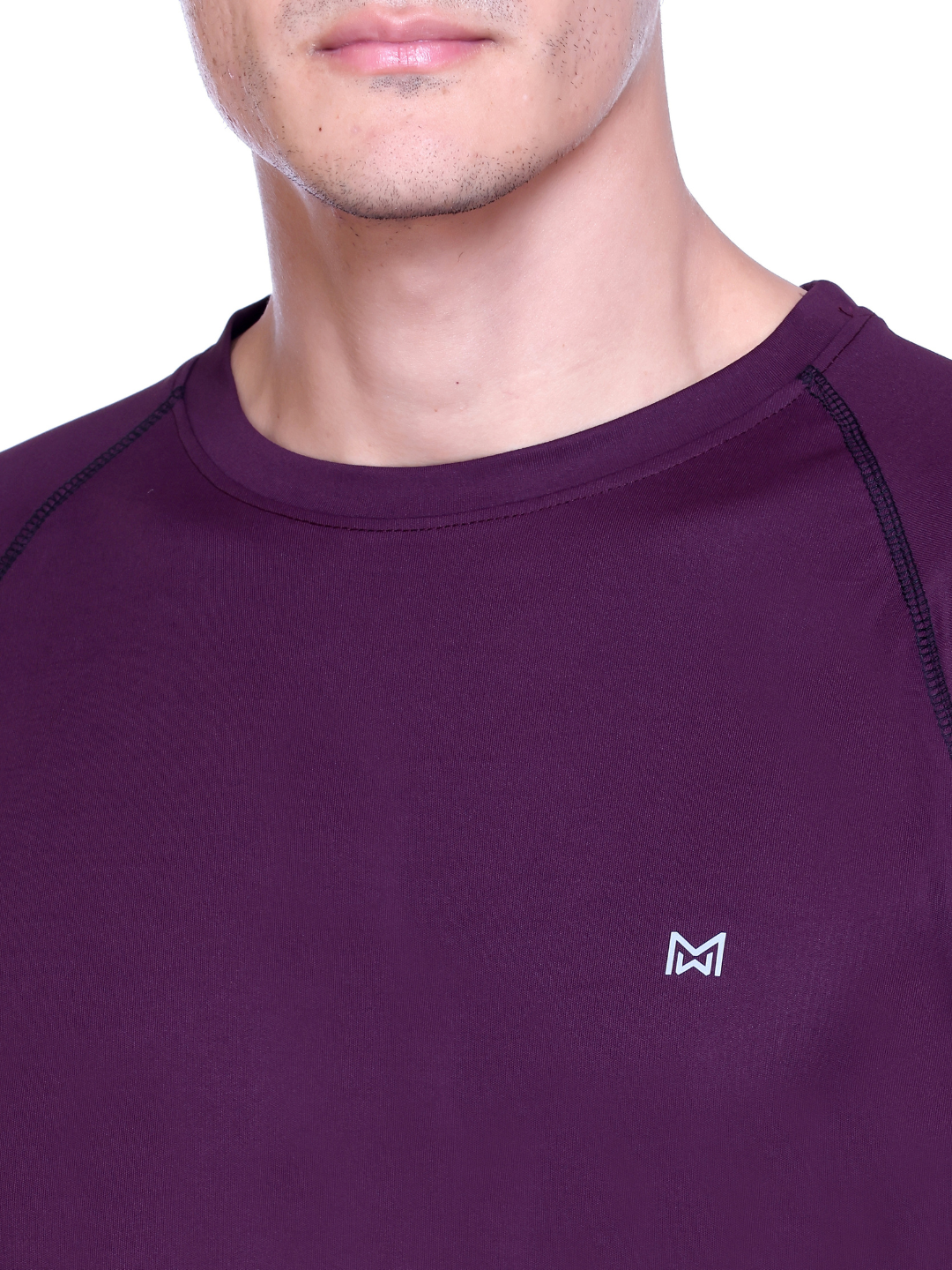 White Moon Gym T Shirt for Men Workout (Maroon)