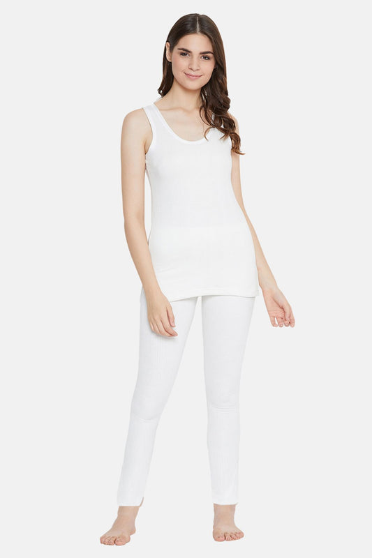 Zimfit Women's White Half Sleeves Thermal Set