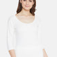 Zimfit Women's White Full Sleeves Thermal Top