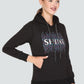 White Moon Casual/Sports Hoodie Printed Women Sweatshirt (Black) whitemoon.in