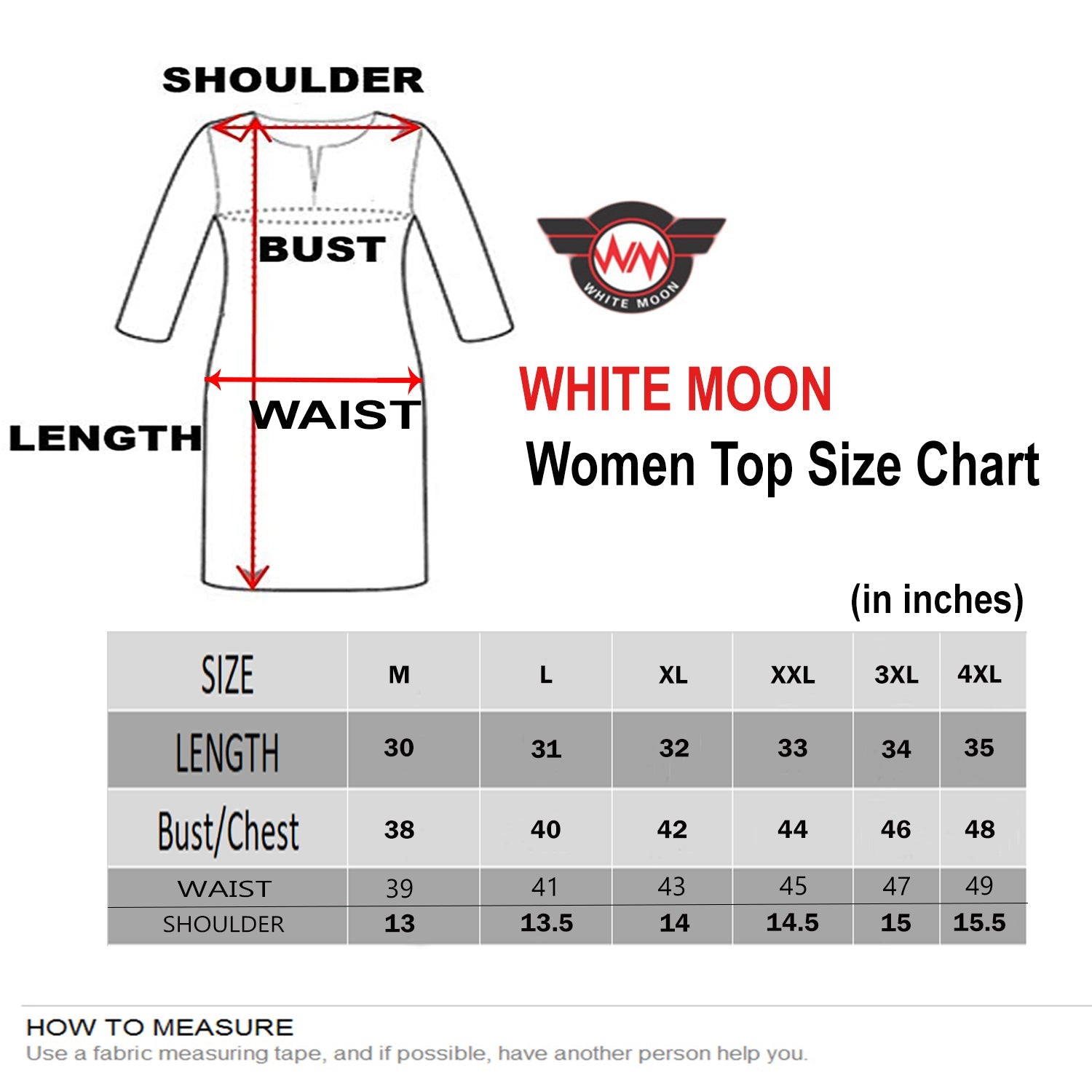White Moon Cotton Casual Long Tshirt for Women (Move) whitemoon.in