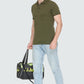 White Moon Cotton Solid Regular Fit Polo TShirt for Men (Olive) whitemoon.in