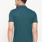 White Moon Dry fit Collar Sports Tshirt for men (Green) whitemoon.in
