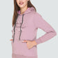 White Moon Hoodie Printed Casual/Sports Sweatshirt for women (Lavender) whitemoon.in