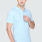 White Moon Men Tshirt Cotton Solid Regular Fit Polo T-Shirt (Sky) whitemoon.in