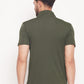White Moon Men's Dry fit Sports Bodybuilding T shirt (Olive) whitemoon.in