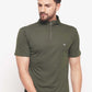 White Moon Men's Dry fit Sports Bodybuilding T shirt (Olive) whitemoon.in