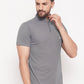 White Moon Men's Dry fit Sports Gym T shirt (Grey) whitemoon.in