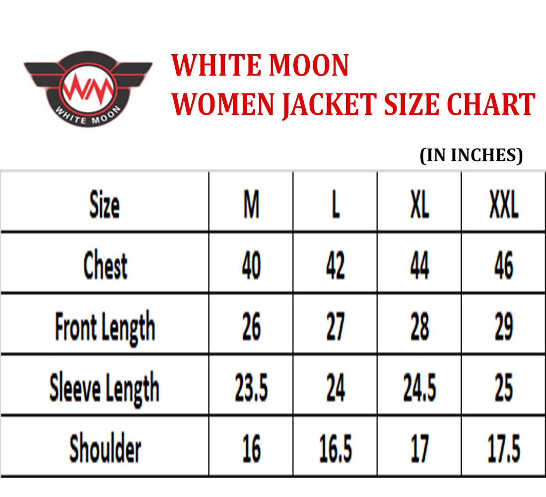 White Moon Nylon Winter Zipper Hood Jacket for Women (Black) whitemoon.in