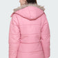 White Moon Nylon Winter Zipper Hood Ladies Jacket (Pink) whitemoon.in