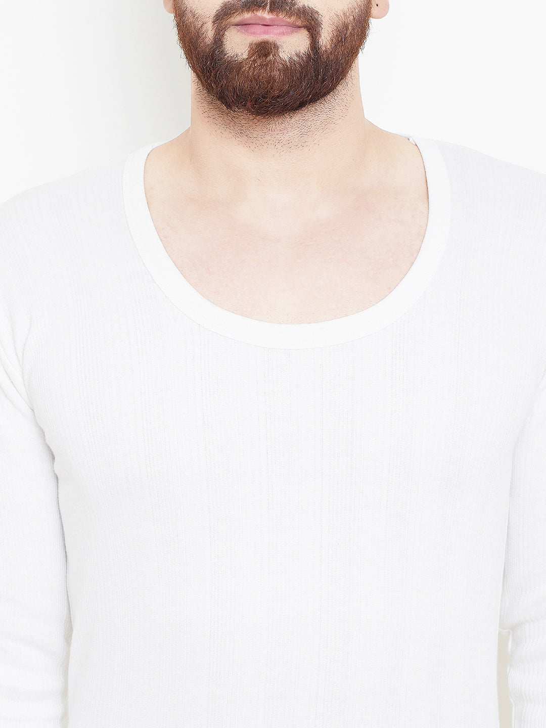 Zimfit Men's White Full Sleeves Thermal Top whitemoon.in