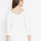 Zimfit Women's White Full Sleeves Thermal Set whitemoon.in
