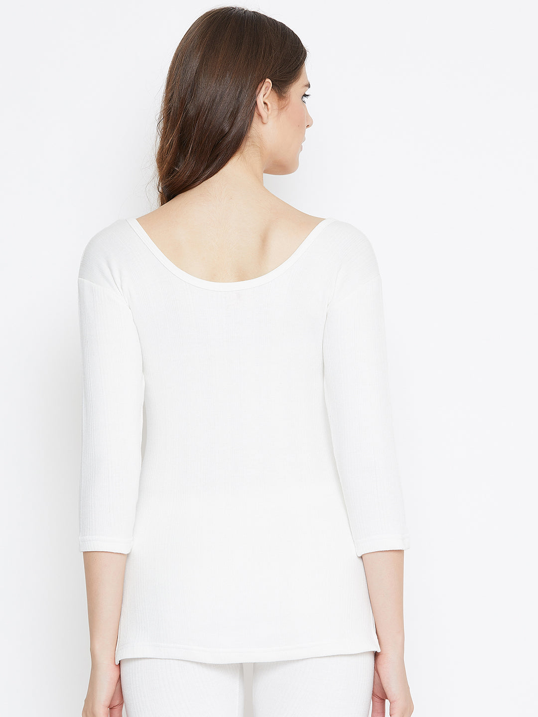 Zimfit Women's White Full Sleeves Thermal Set whitemoon.in