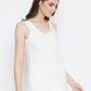 Zimfit Women's White Half Sleeves Thermal Top whitemoon.in