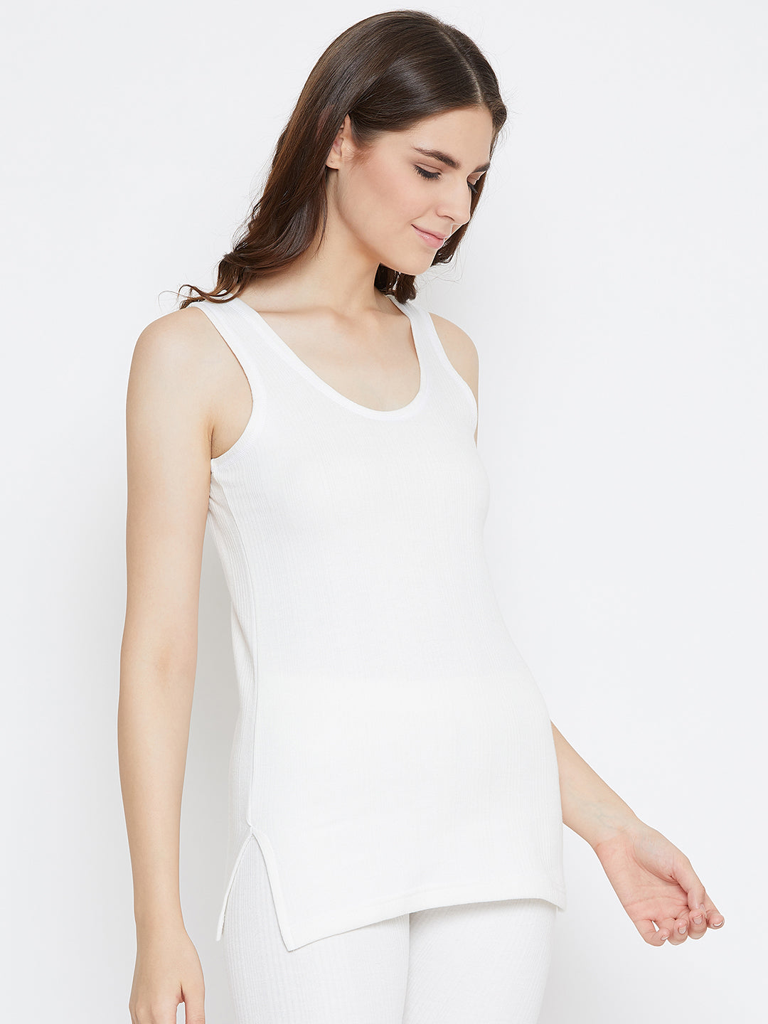 Zimfit Women's White Half Sleeves Thermal Top whitemoon.in
