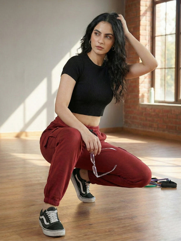 Functional 4 Pockets Tapered Cargo Track Pants