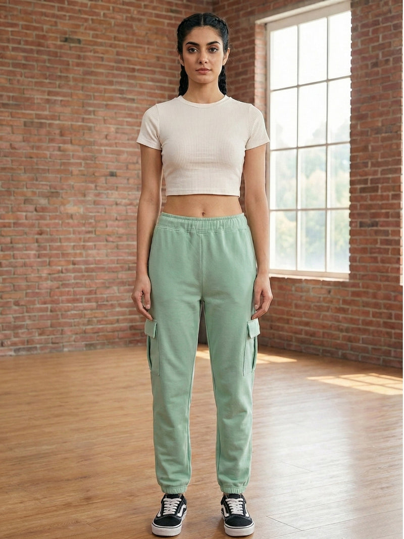 Functional 4 Pockets Tapered Cargo Track Pants