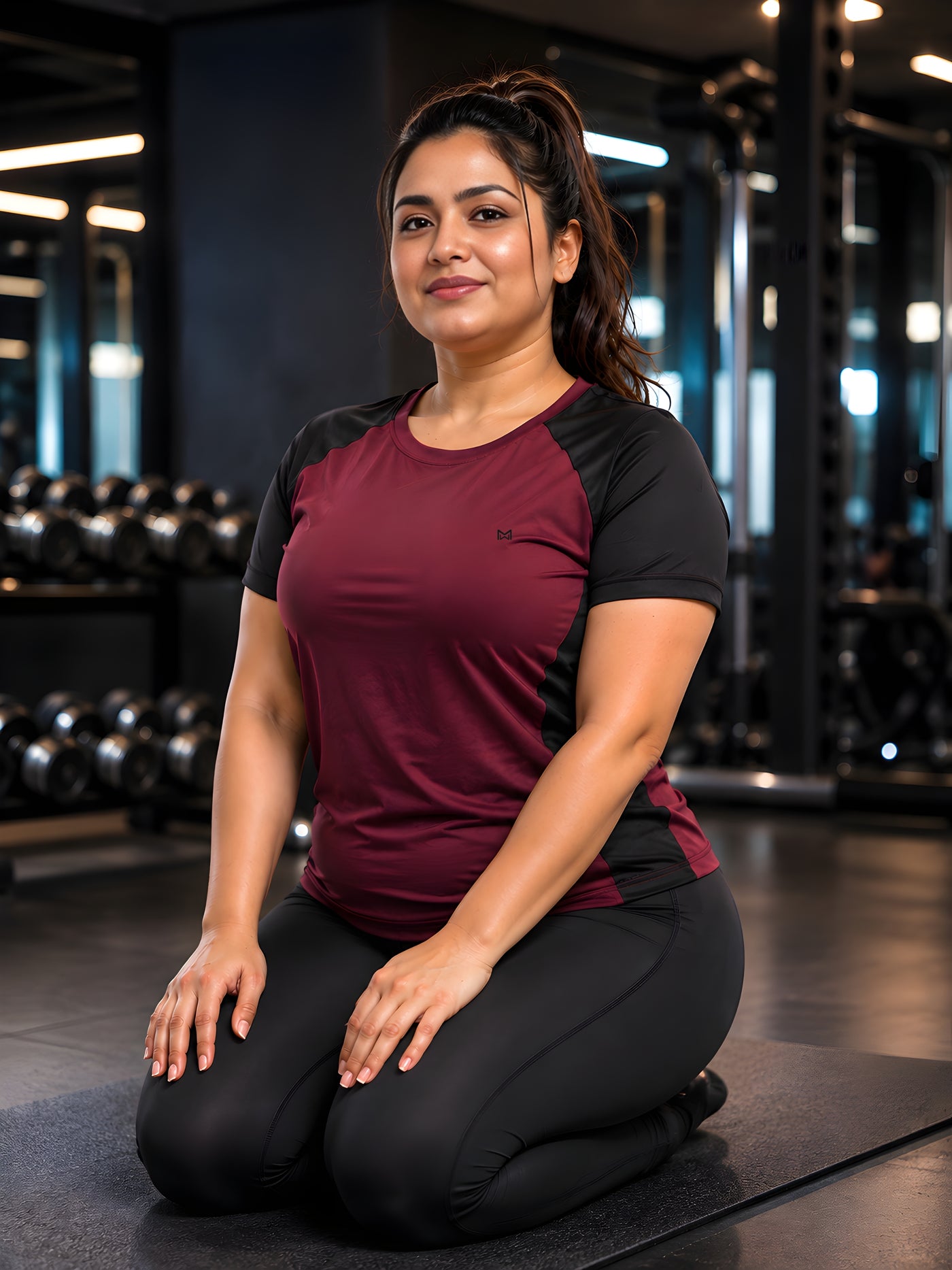 Momentum Series Plus Size Color Blocked Gym Performance Tshirt - Complete the look