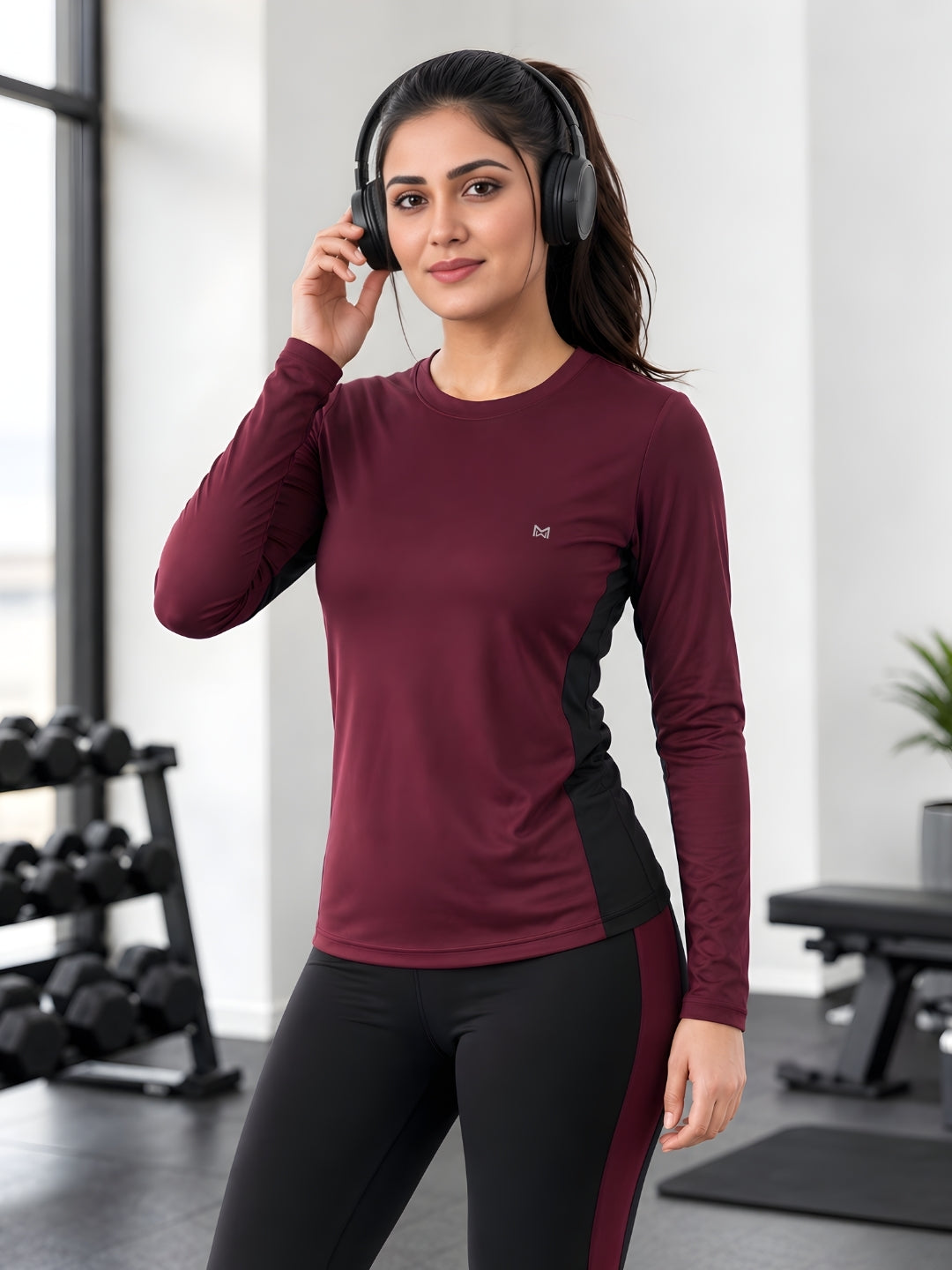 Momentum Series Color Blocked Full Sleeves Gym Performance Tshirt - Complete the look