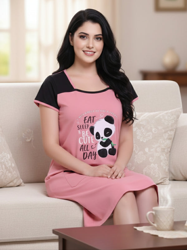 Comfort Night Wear Series Printed Night Dress