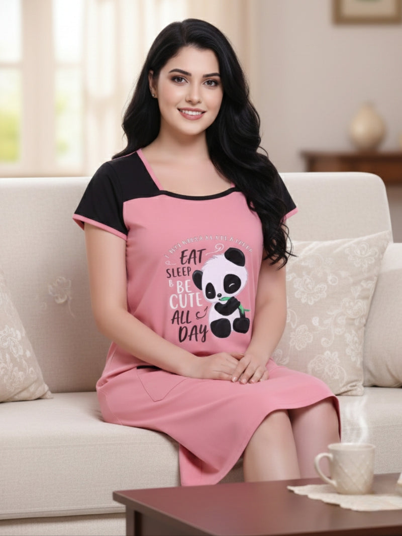 Comfort Night Wear Series Printed Night Dress