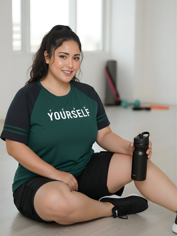 Momentum Series Plus Size Printed Gym Tshirt