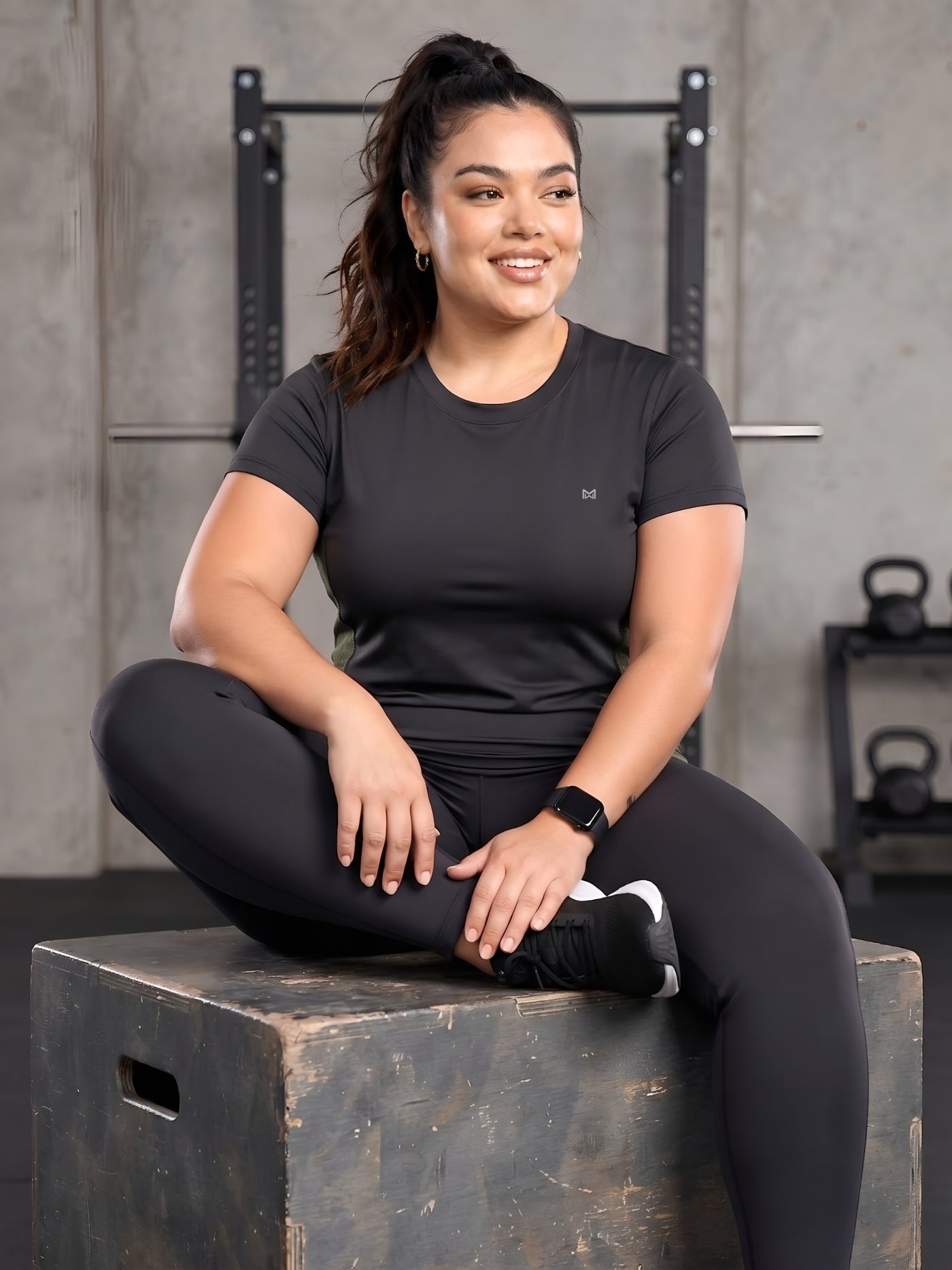 Momentum Series Plus Size Color Blocked Gym Performance Tshirt - Complete the look