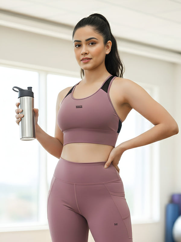 White Moon Ultra Momentum Series Pink Sports Bra